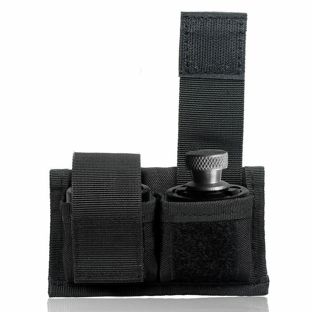 Universal Double Speedloader Pouch Black Nylon Belt Pouch Holder