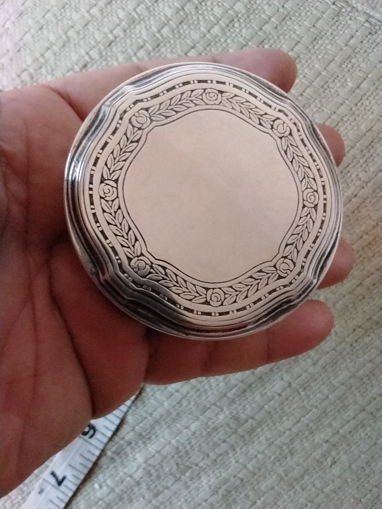 TIFFANY CO STERLING SILVER JAR FLORAL 1930S