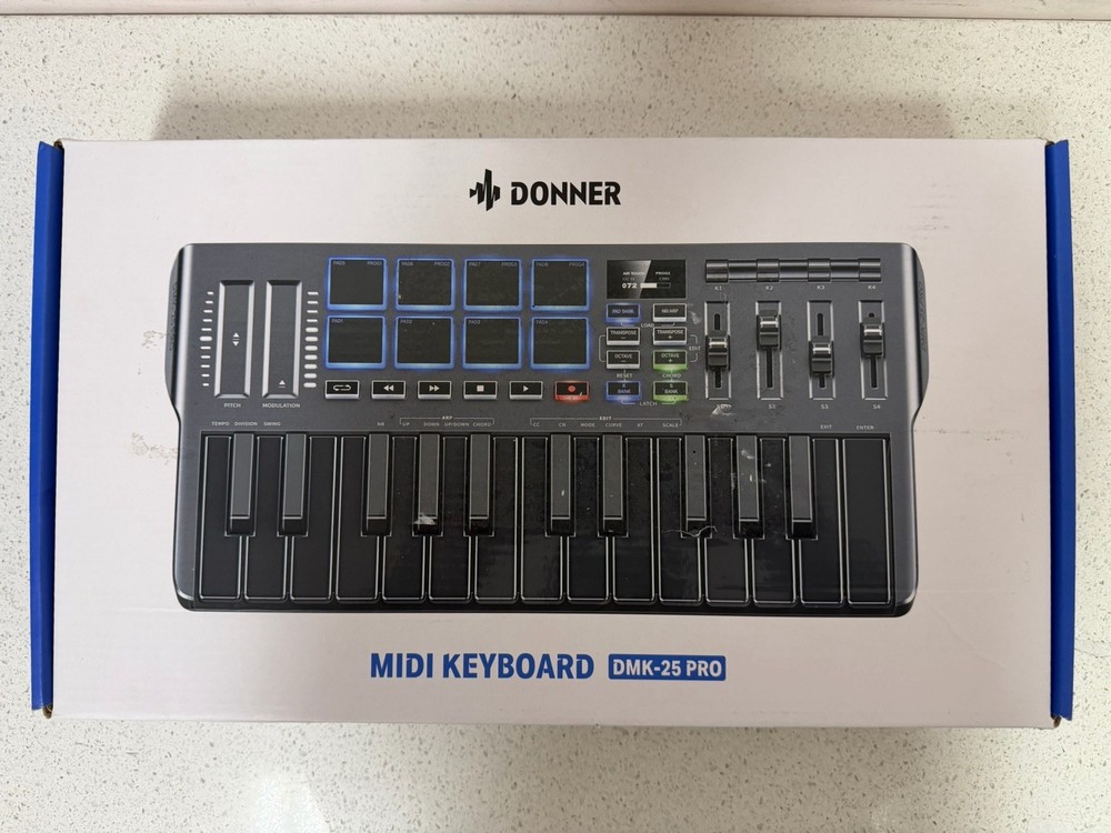 Donner DMK-25 Pro Black USB Multi Mode Control MIDI Keyboard Controller