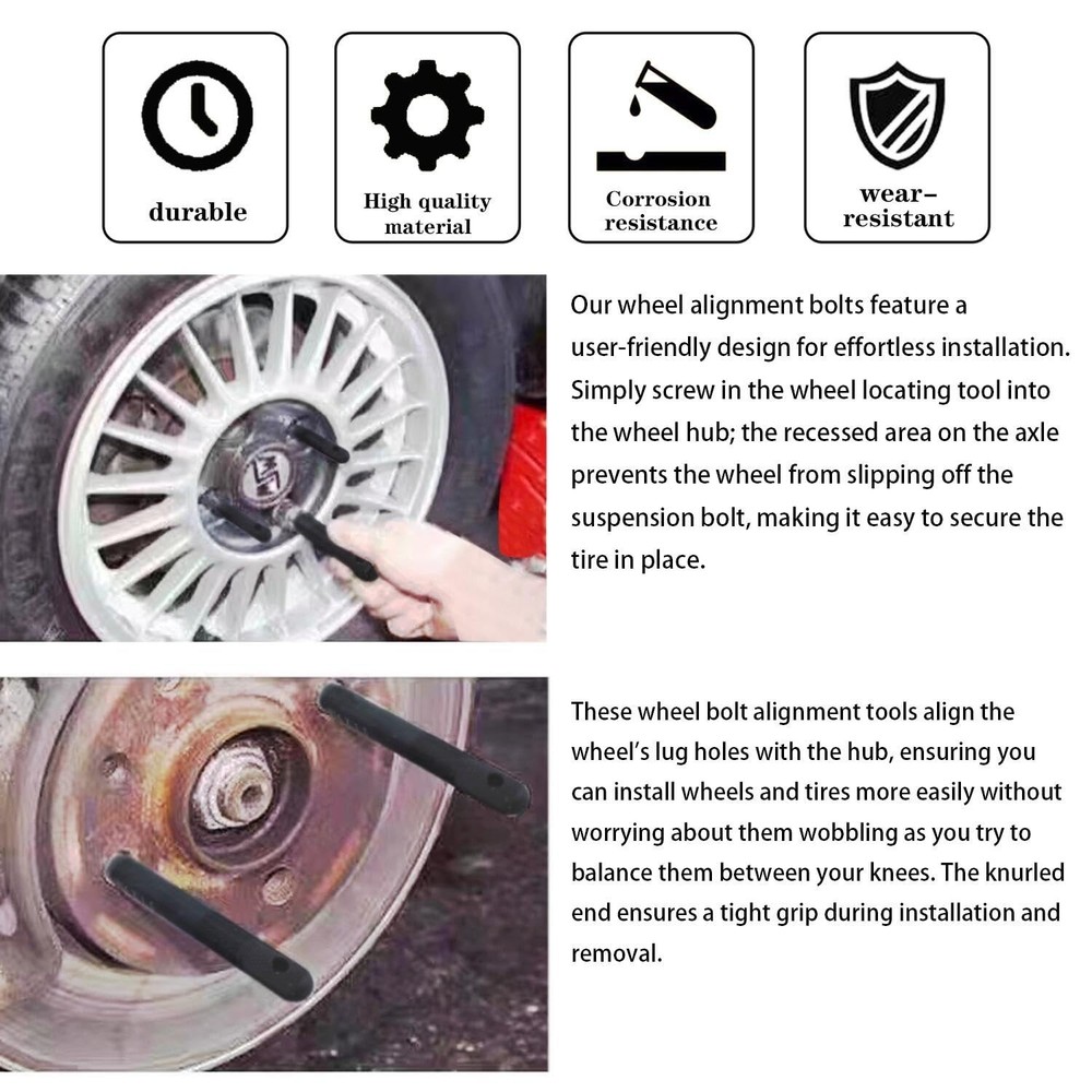 M12x1.5 Wheel Alignment Pin - Essential Tire Change Tool for Maximum Safety