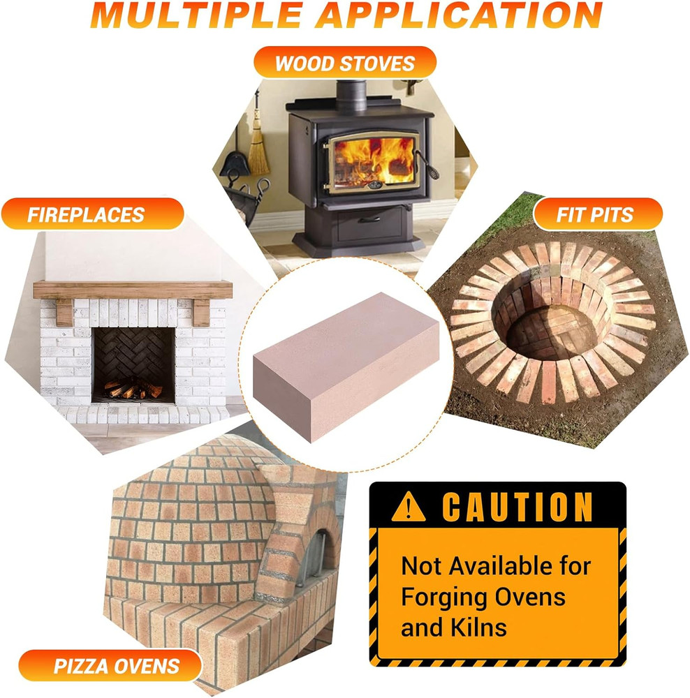 Fire Bricks, Woodstove Firebricks, High Temperature Resistant Clay Firebricks fo