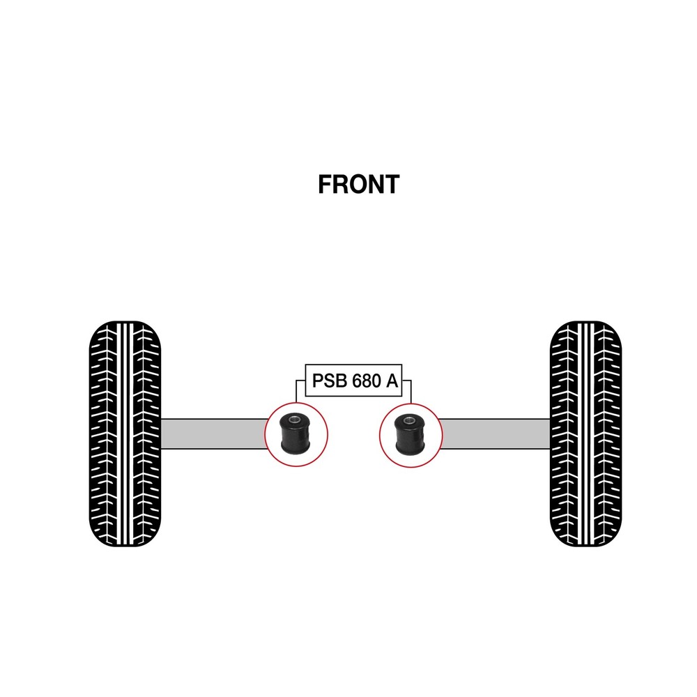 2x Honda Civic (88-95) Front Lower Arm - Inner Polyurethane Bushing Kit