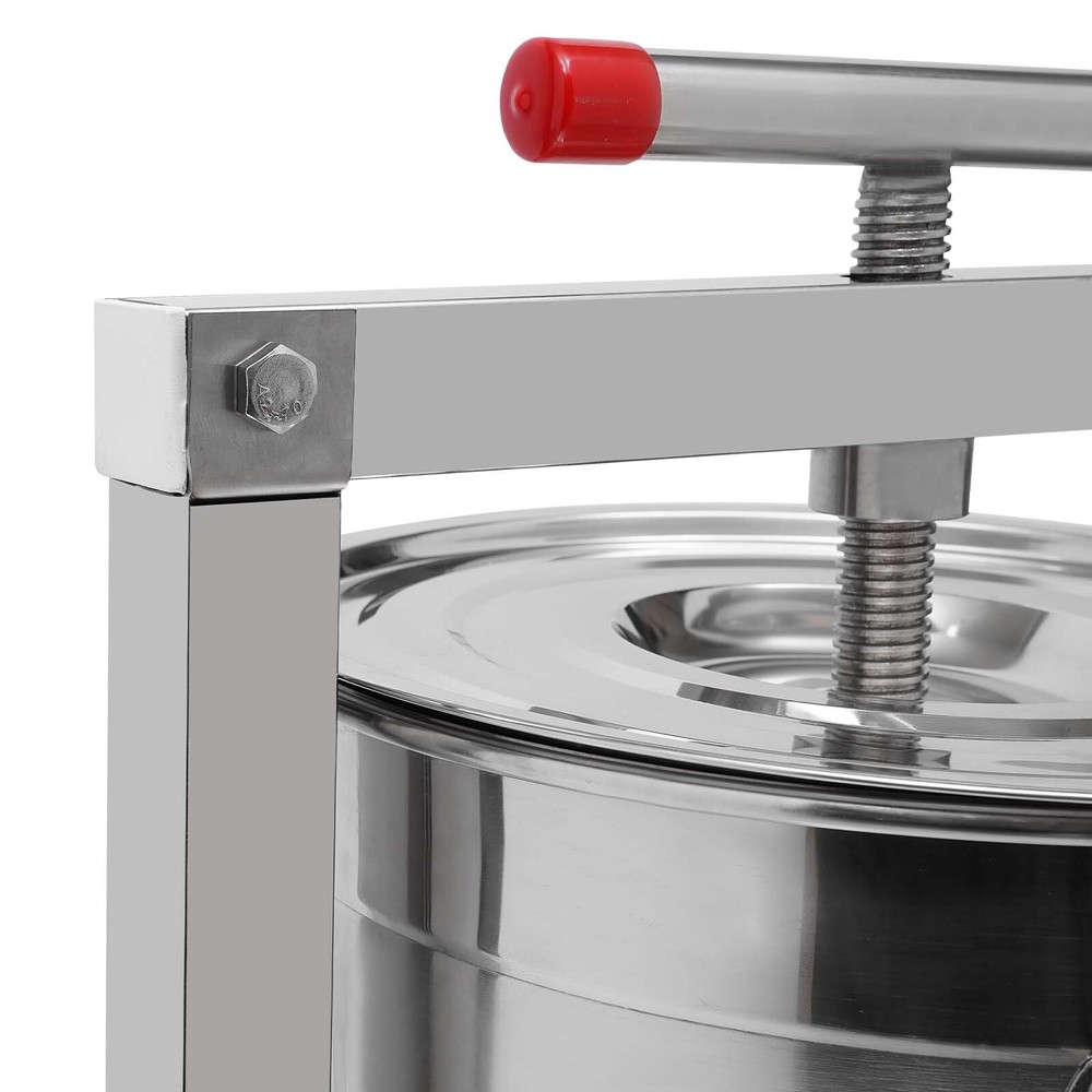 Grape Press 3.5 Gallon Stainless Steel Fruit Wine Press with Height Adjustable