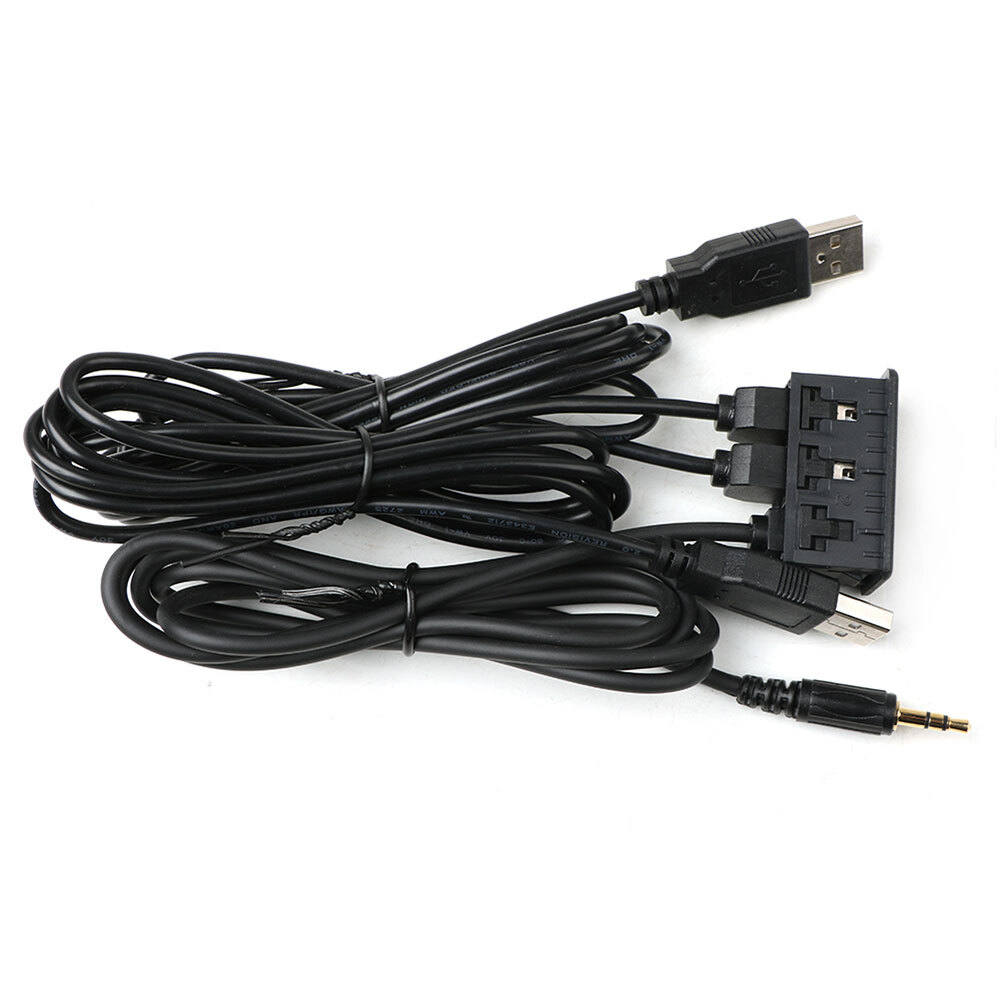 Car Dash Flush Mount AUX USB Port 1.5M Panel Dual USB Extension Cable Adapter ~