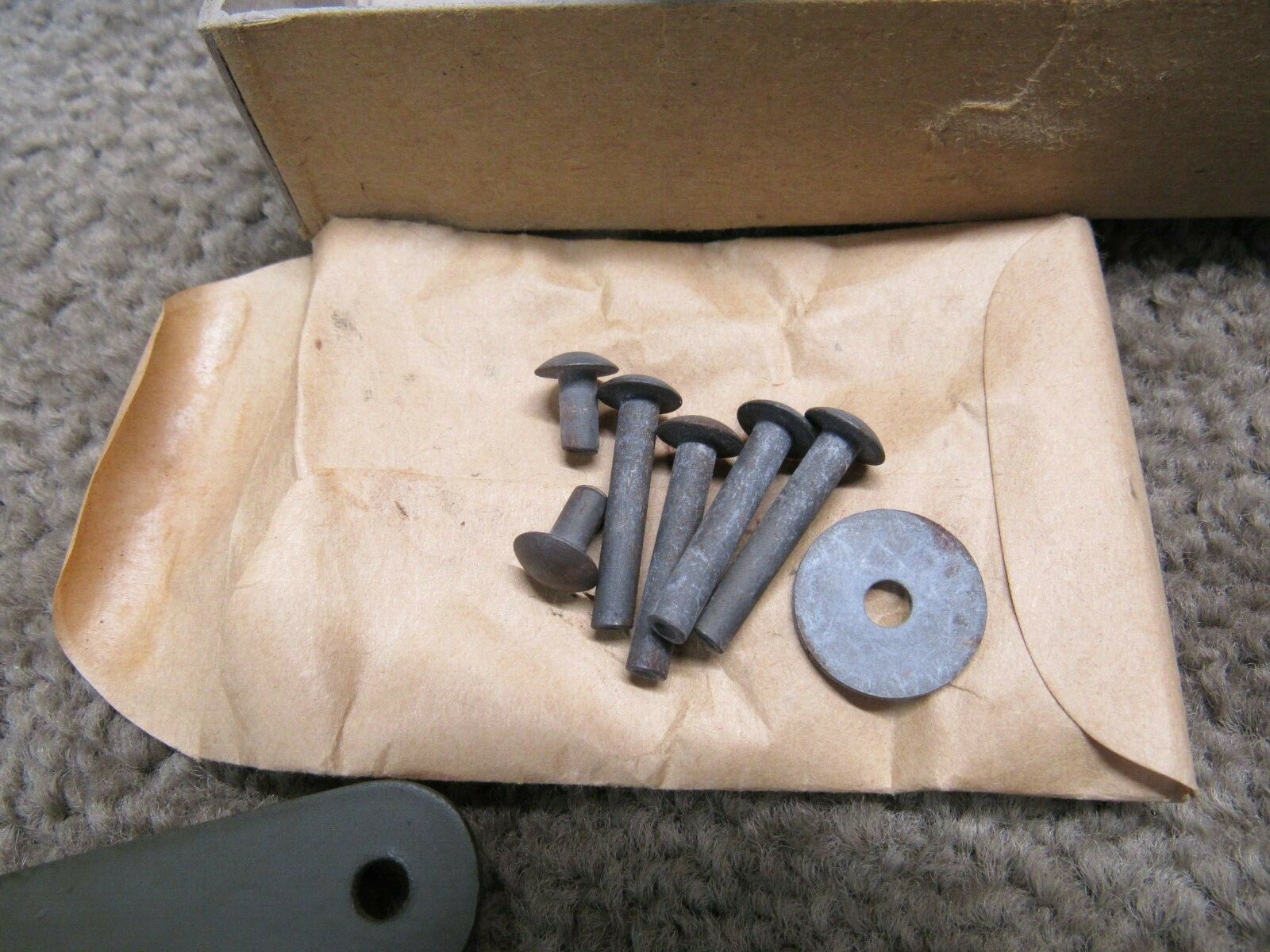 WW2 US Military Trunk Footlocker Lock W/ All Hardware 1943 Eagle Lock Co Conn