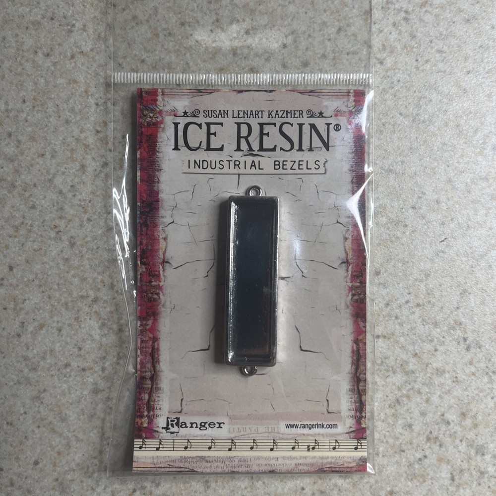 Ice Resin Industrial Bezel Collection-Sterling Rectangle-Medium IRB63612