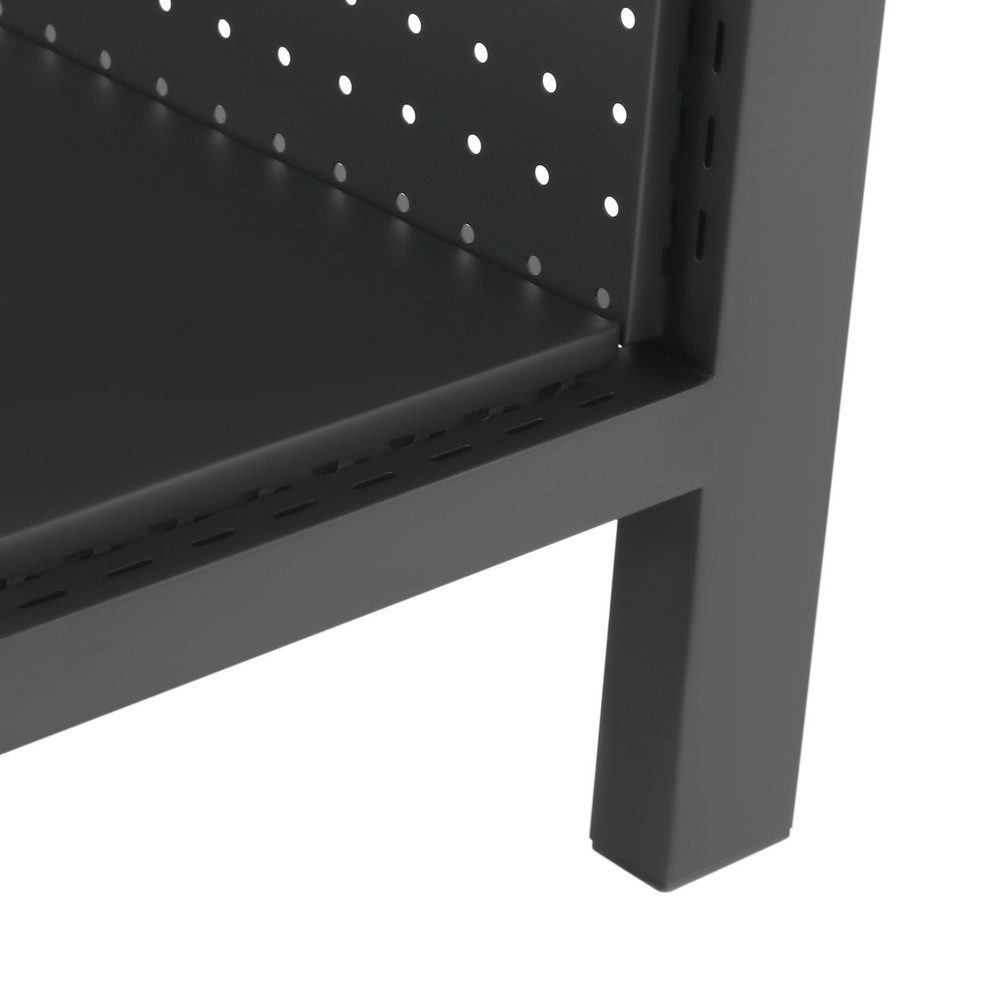 Peg Board Display Stand, Retail Display Rack with 10 Hooks 93*34*178cm Black