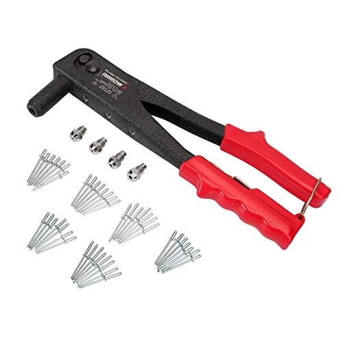 Arrow Heavy Duty Riveter Professional Pop Rivet Gun Assorted Rivets Kit