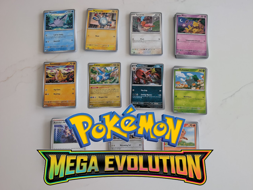 Mega Evolution Base Set Complete Common/Uncommon/Holo Rare 122 Cards NM Pokemon