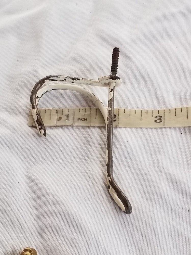 Vintage Hardware 2 Original Antique Twisted Wire Hooks Distressed Hook Rustic