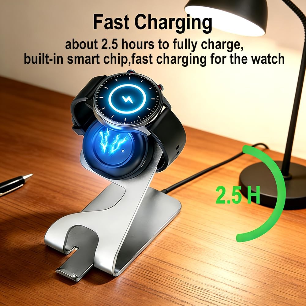 KETOPKIN USB Cable Charging Docks for Amazfit Active,Active Edge,Bip Gray