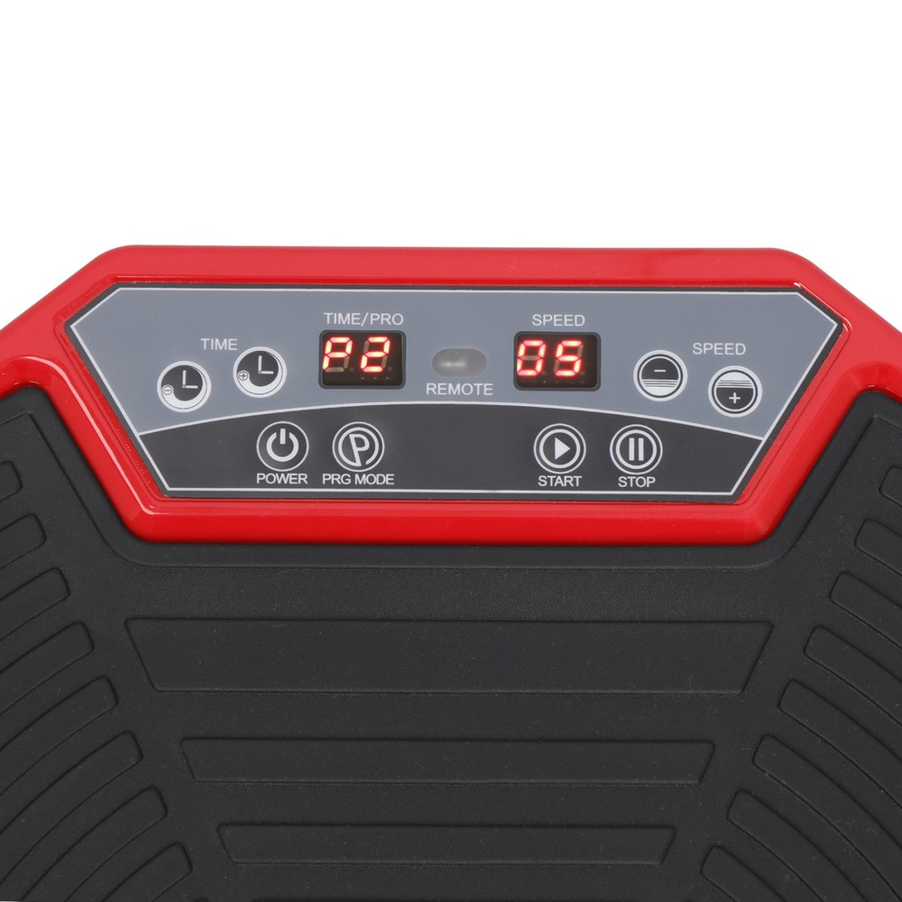 Vibration Plate Exercise Machine Home Gym Workout 5 Programs W/ Bluetooth Red