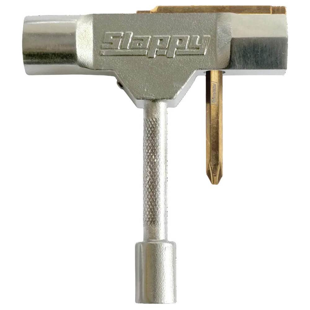 Slappy ST1 Skateboard Tool with Rethreader Silver