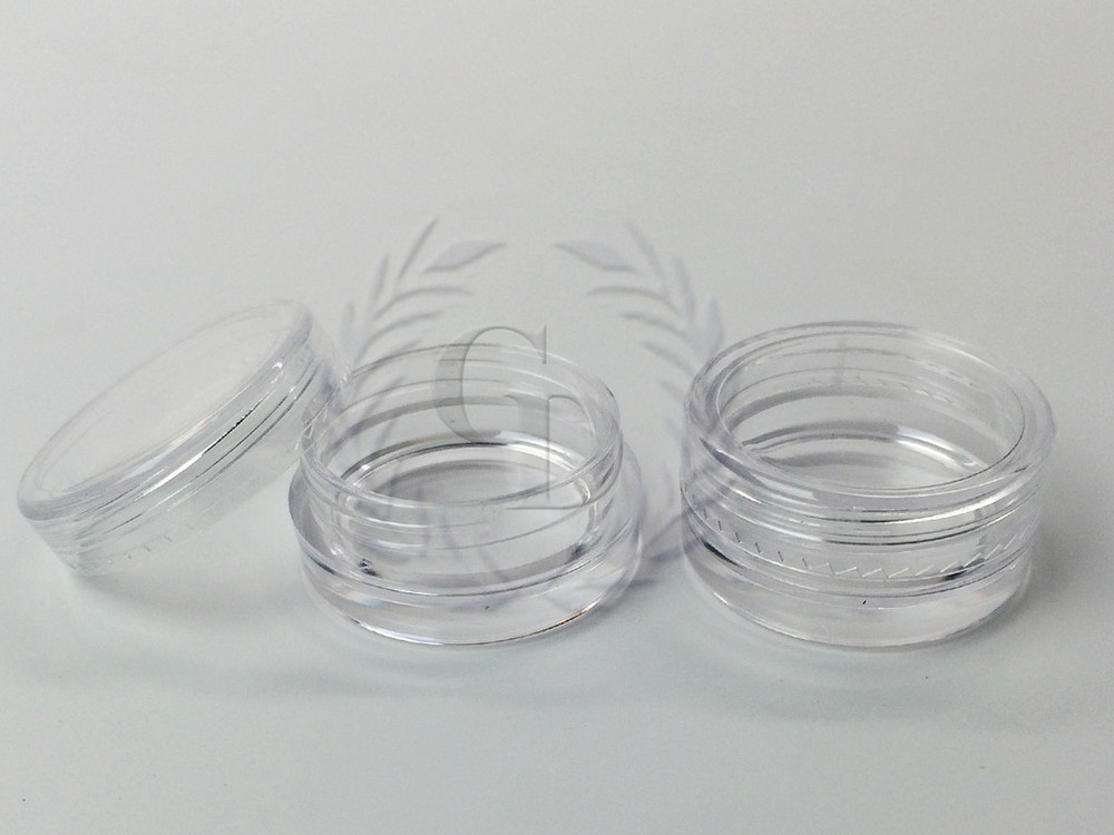 100 Pack Jars High Quality 5 Gram/ML Plastic empty sample Container Cosmetic