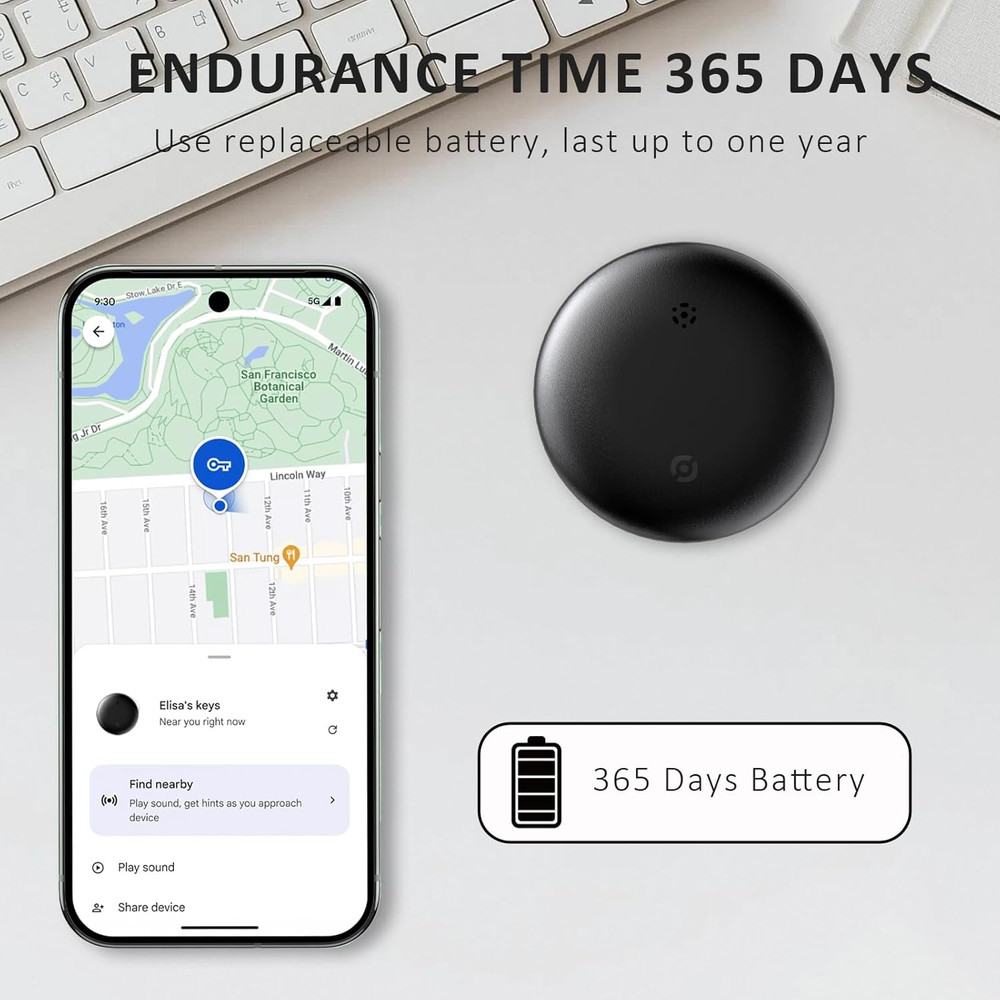 Bike Tracker for Android, Android Airtag Compatible with Google Find My Device A