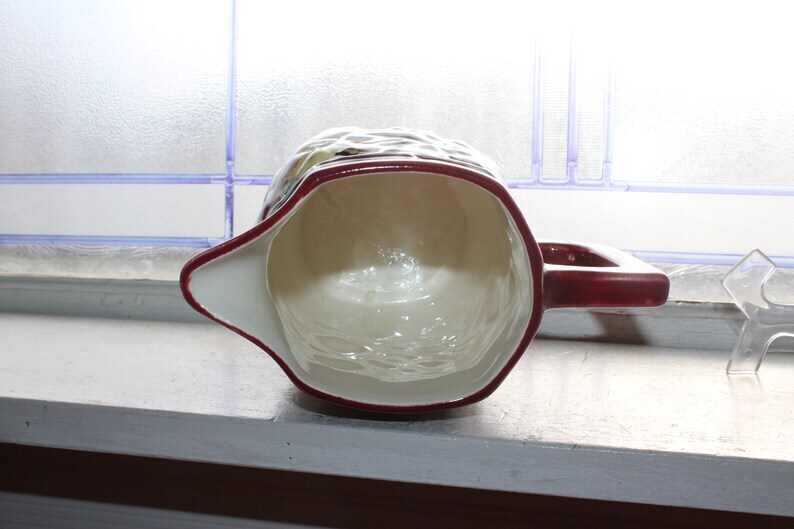 Vintage Bern Czech Pitcher with Fruit Decoration