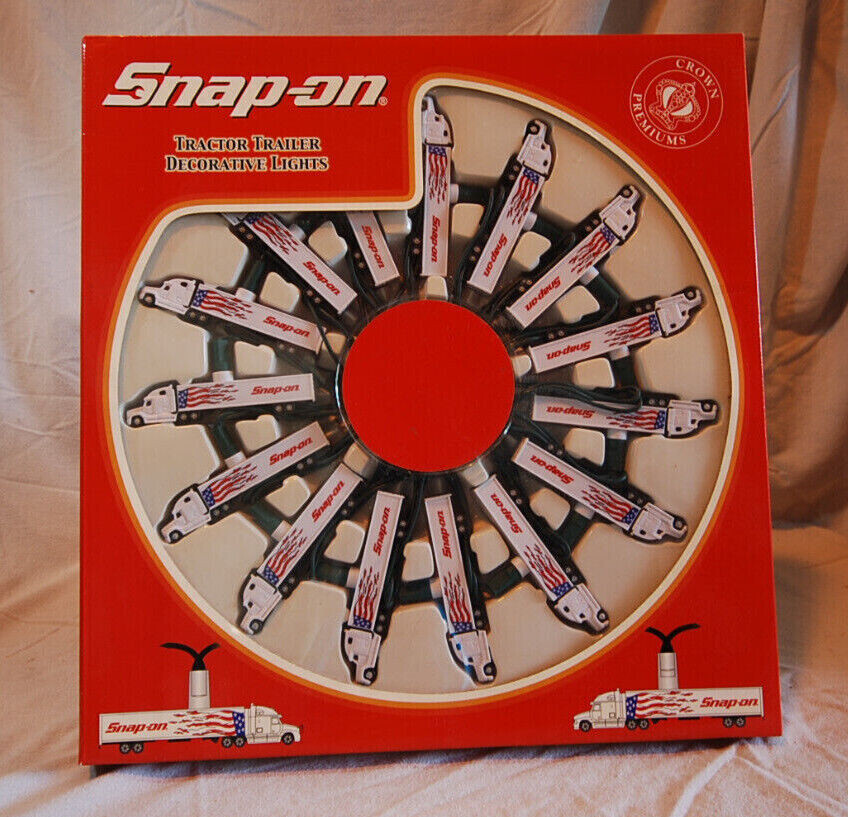 New Snap-On Tools TRACTOR TRAILERS Holiday Christmas Lights String 2002 RARE