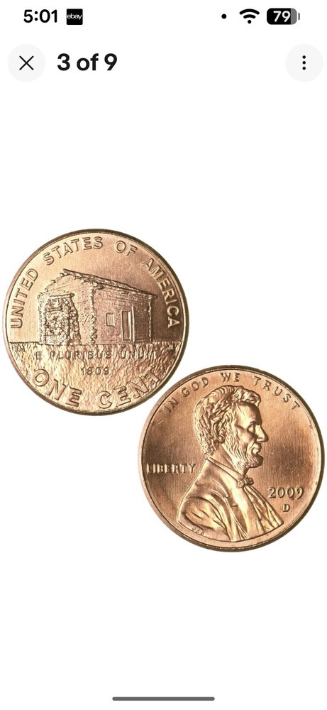 Complete 2009 P & D Bicentennial BU Lincoln Cent set 8 coins