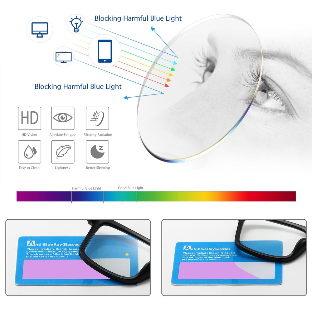 Oversized Reading Glasses for Men - 4 pack Classic Square Large TR Frame Read...
