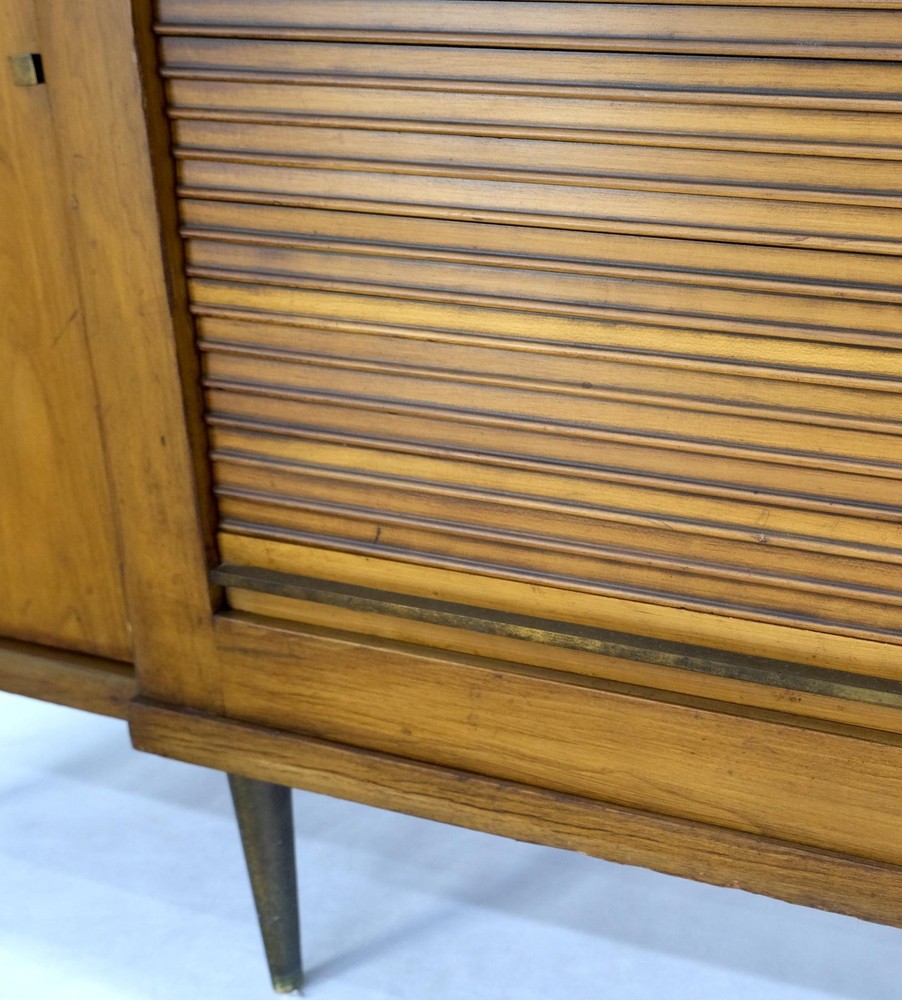Widdicomb Tambour Doors Compartment Console Server Credenza Cabinet Sideboard