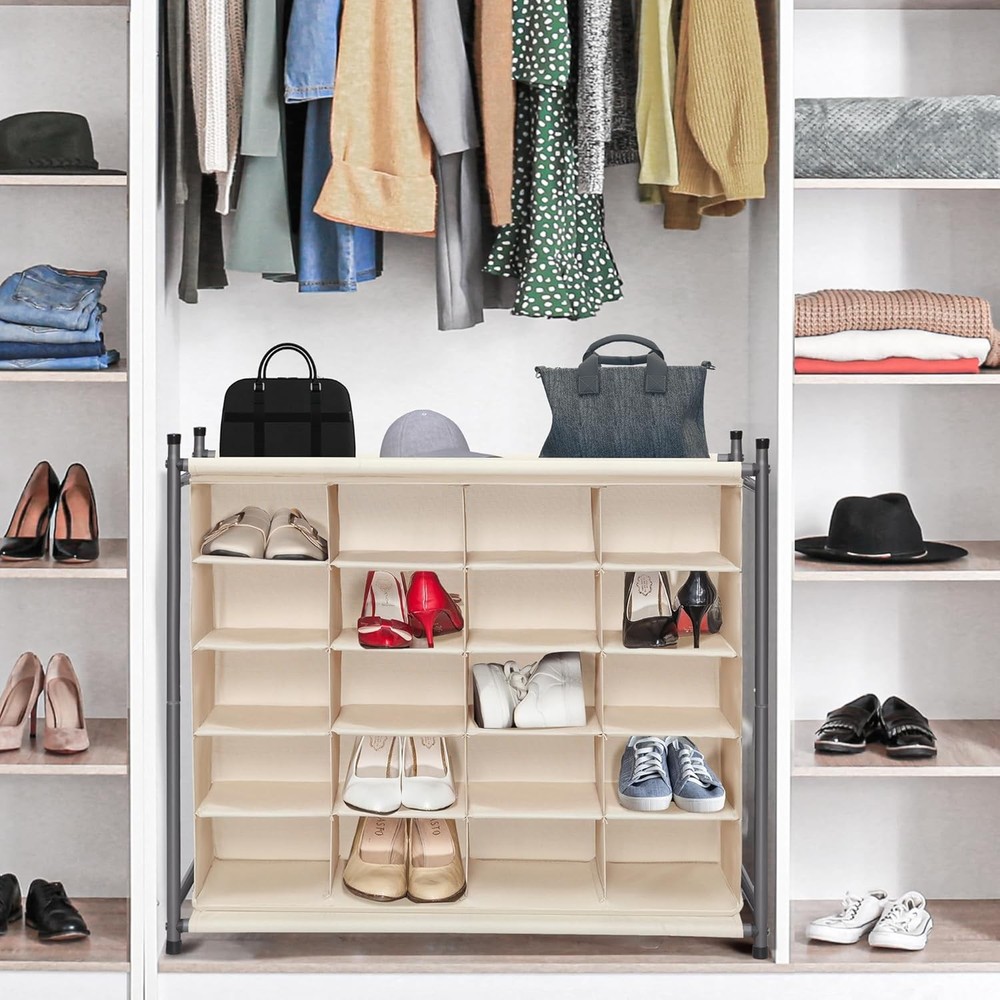 Stackable Shoe Cubby Organizer Free Standing Shoe Cube Rack Entryway Bedroom