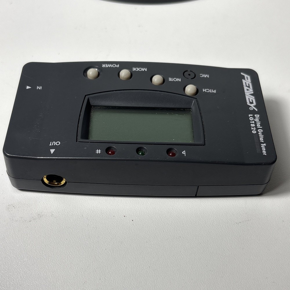 Peavey Digital Guitar Tuner LGT820 Input Output Jacks LCD Display Tested