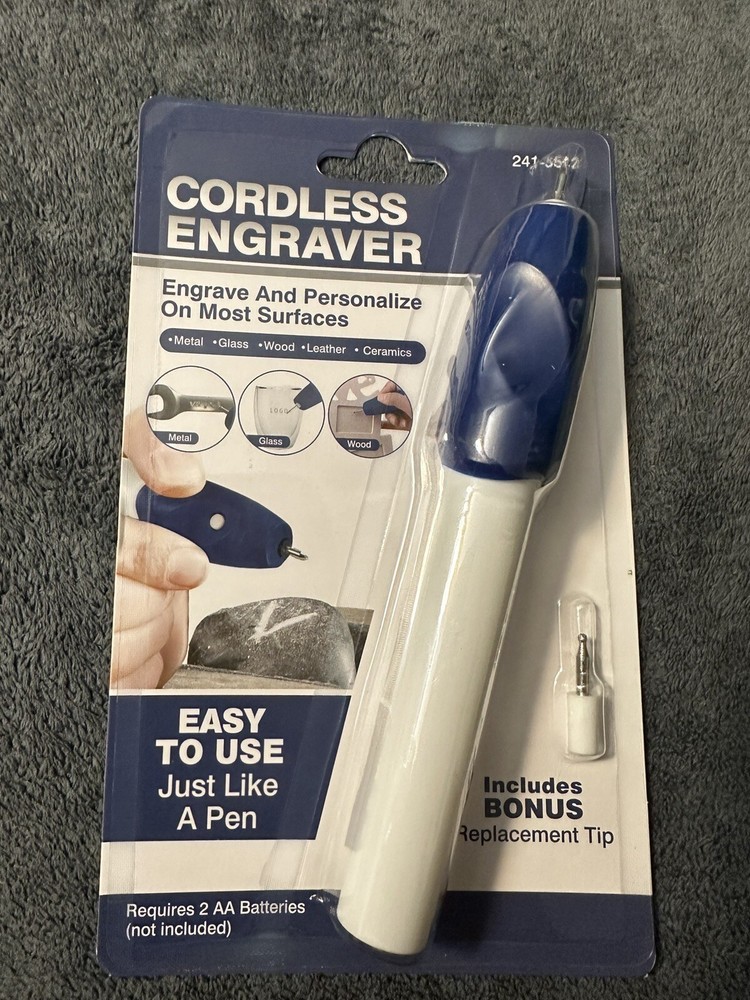 Cordless Engraver Pen with Replacement Tip - NEW