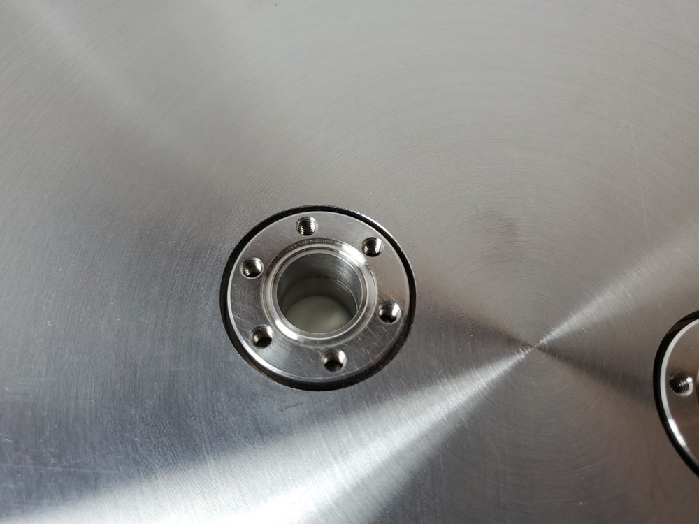 13.25" Conflat Flange w/ Two 1.33" Conflat Flanges - UHV Vacuum Fitting *READ*