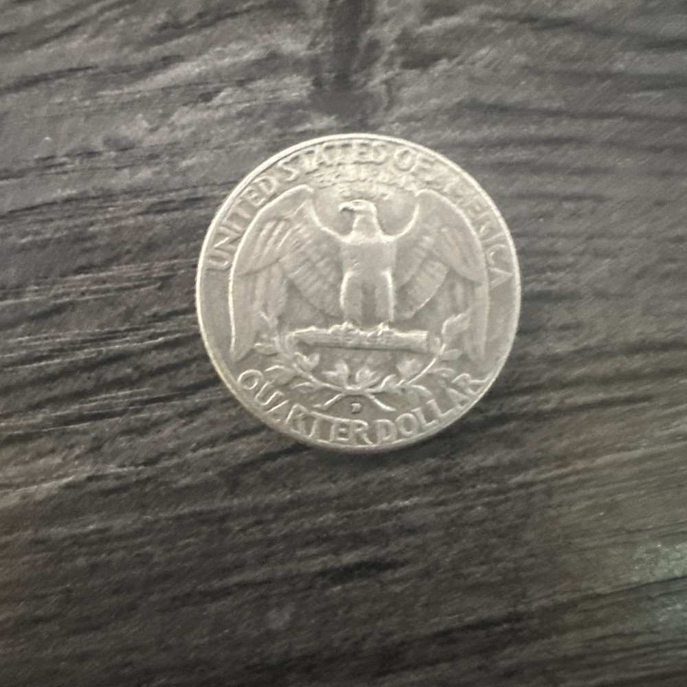 1964 D Washington Quarter 90% SILVER Double Die Reverse Dd Mint Mark Error