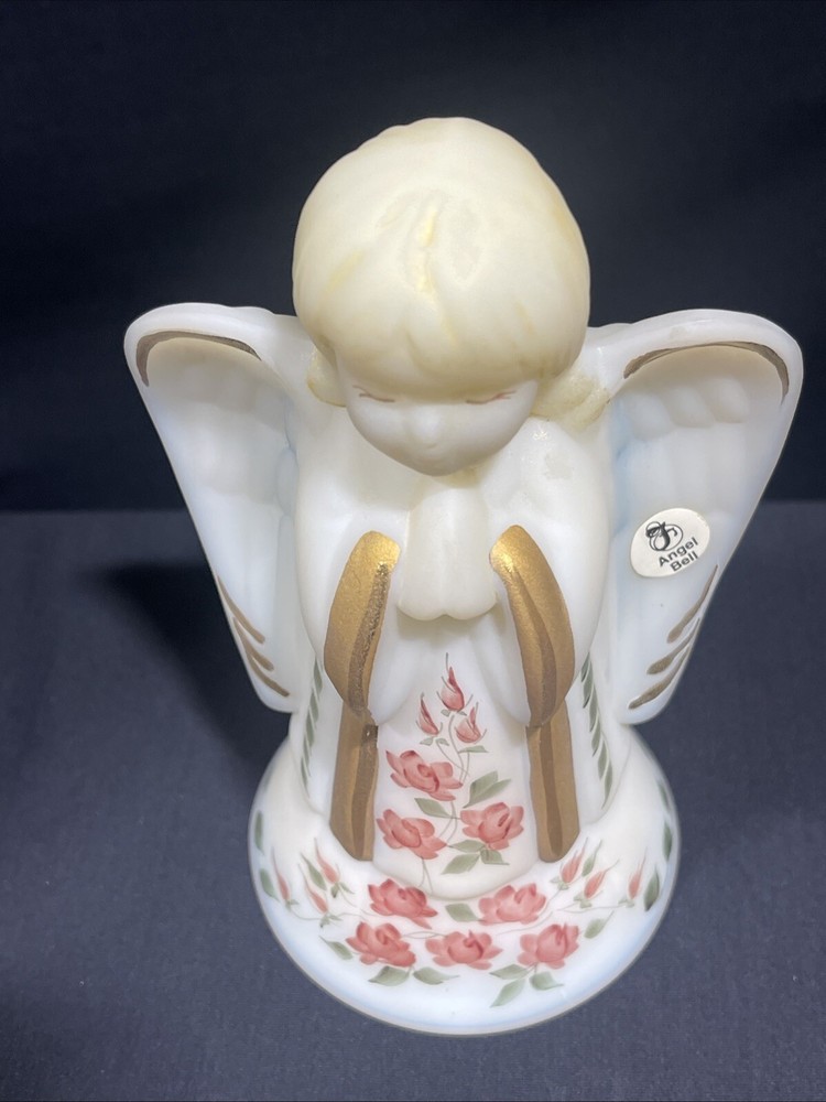 FENTON ANGEL BELL WITH FLORALS LTD ED NUMBERED 840/2000