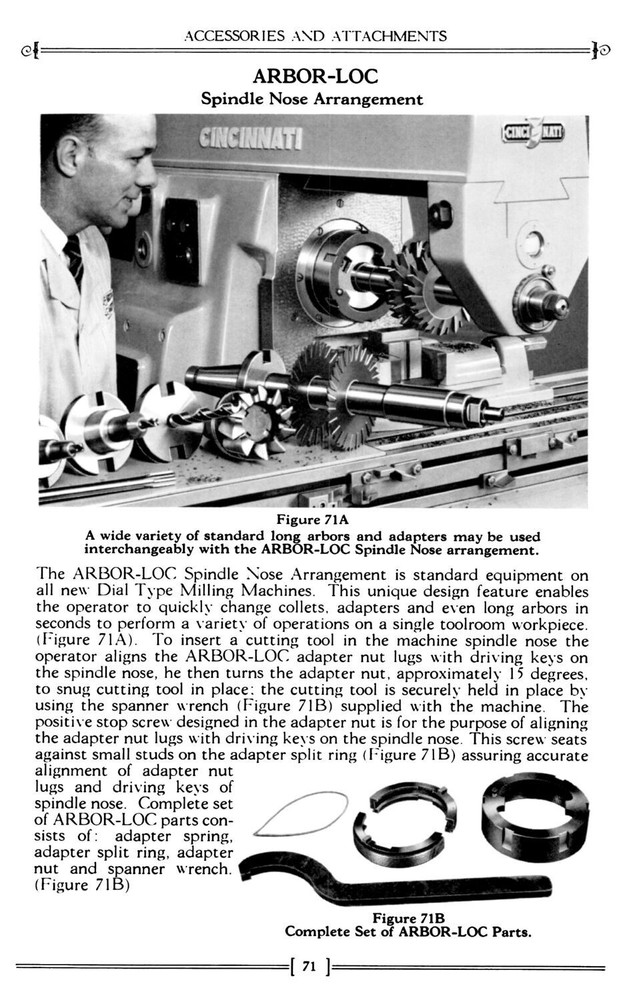Cincinnati Dial Type Horizontal Vertical Milling Machine Instruction Manual 1510