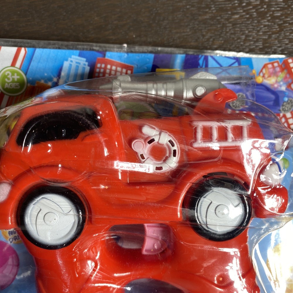 Red Fire truck Bubble Gun Blower Blaster + Refills