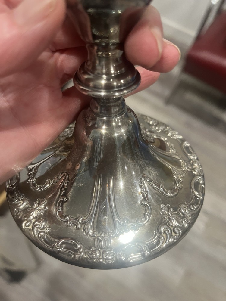 Gorham CHANTILLY Silver Plate Candlestick Holders YC3004 Pair