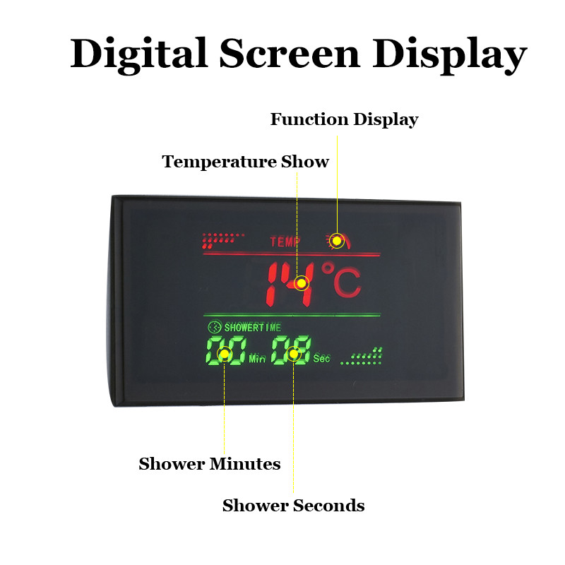 Bathroom Shower Column Panel LED Rainfall Mixer Massage Jets Tub Set Wall Mount