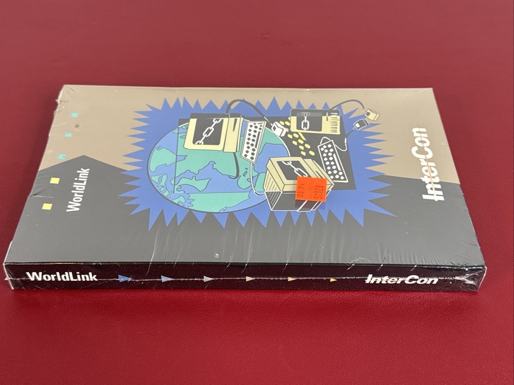 vintage New Sealed, InterCon WorldLink For Macintosh Plus or PC DOS Software