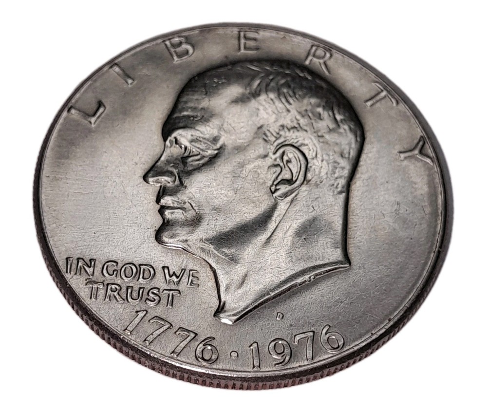 1976-D Type 1 Eisenhower Ike Dollar - Bold Rev Letters - Prestine - Uncirculated