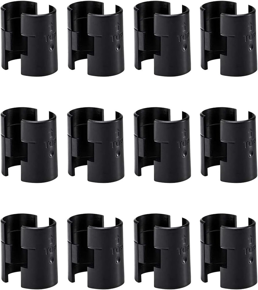 24 Pcs Wire Shelving Lock Clips, Black, Durable