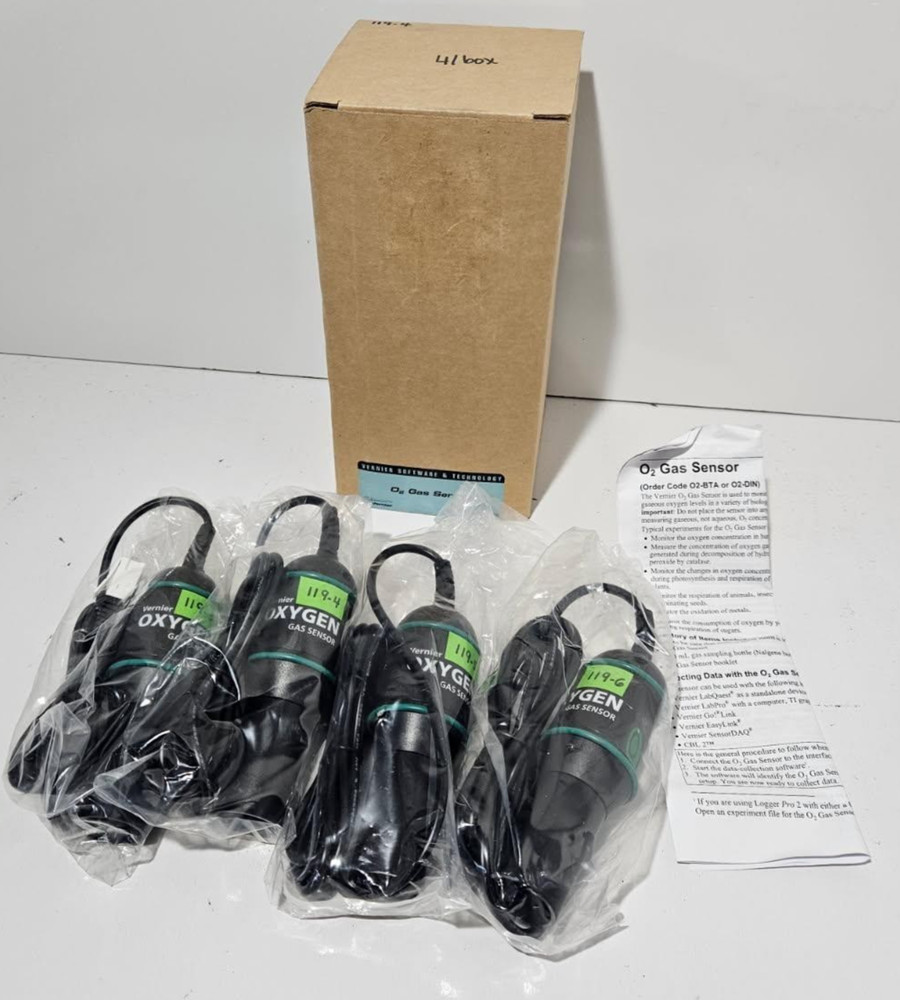 4 New Vernier Software & Technology O2-BTA Module O2 Gas Sensor O2-BTA in Box