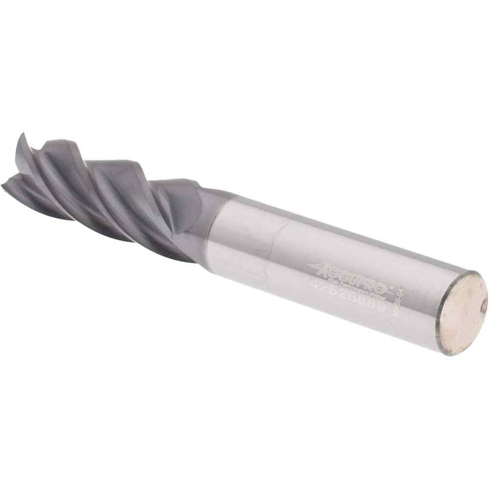 Accupro 3/8", 1" LOC, 3/8" Shank, 2-1/2" OAL, 4 Flute, Solid Carbide Square E...