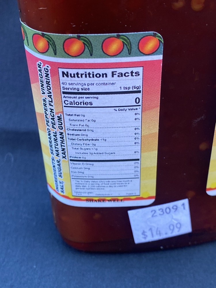 Pepper Palace PEACH SERRANO Hot Sauce fl oz