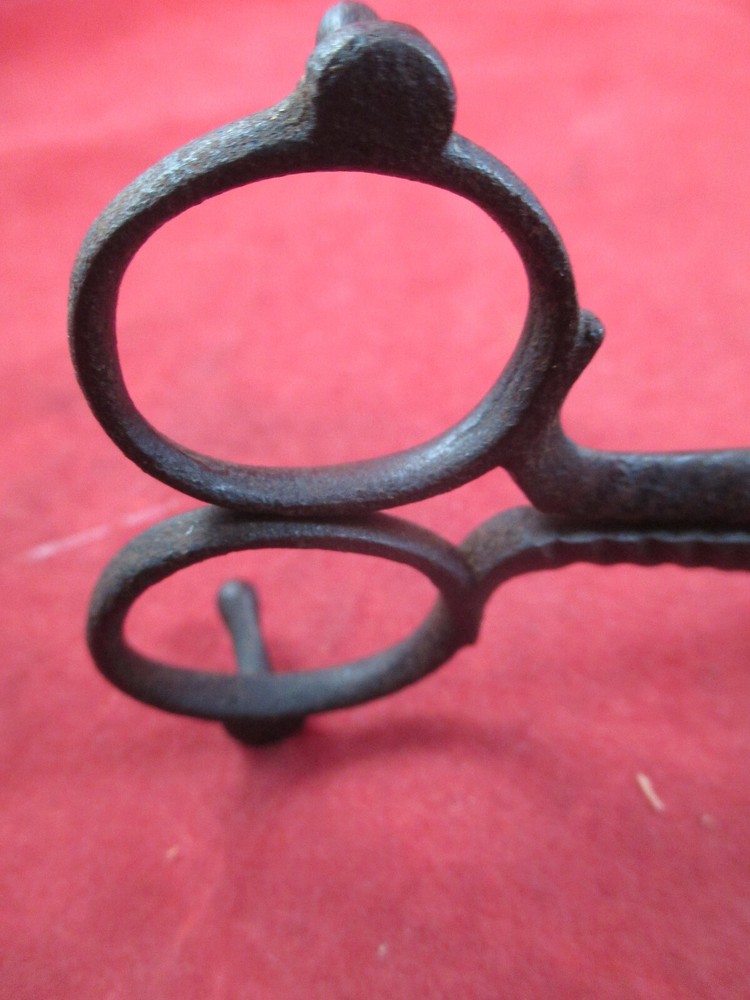 Antique Iron Candle / Wick Cutter / Scissors Tool spring loaded hand made.