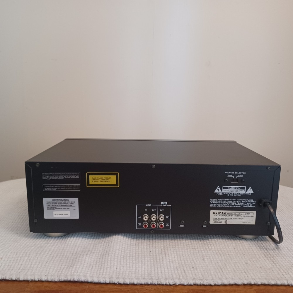 TEAC AD-600 Cassette CD Player Changer Combo - Untested / Powers On