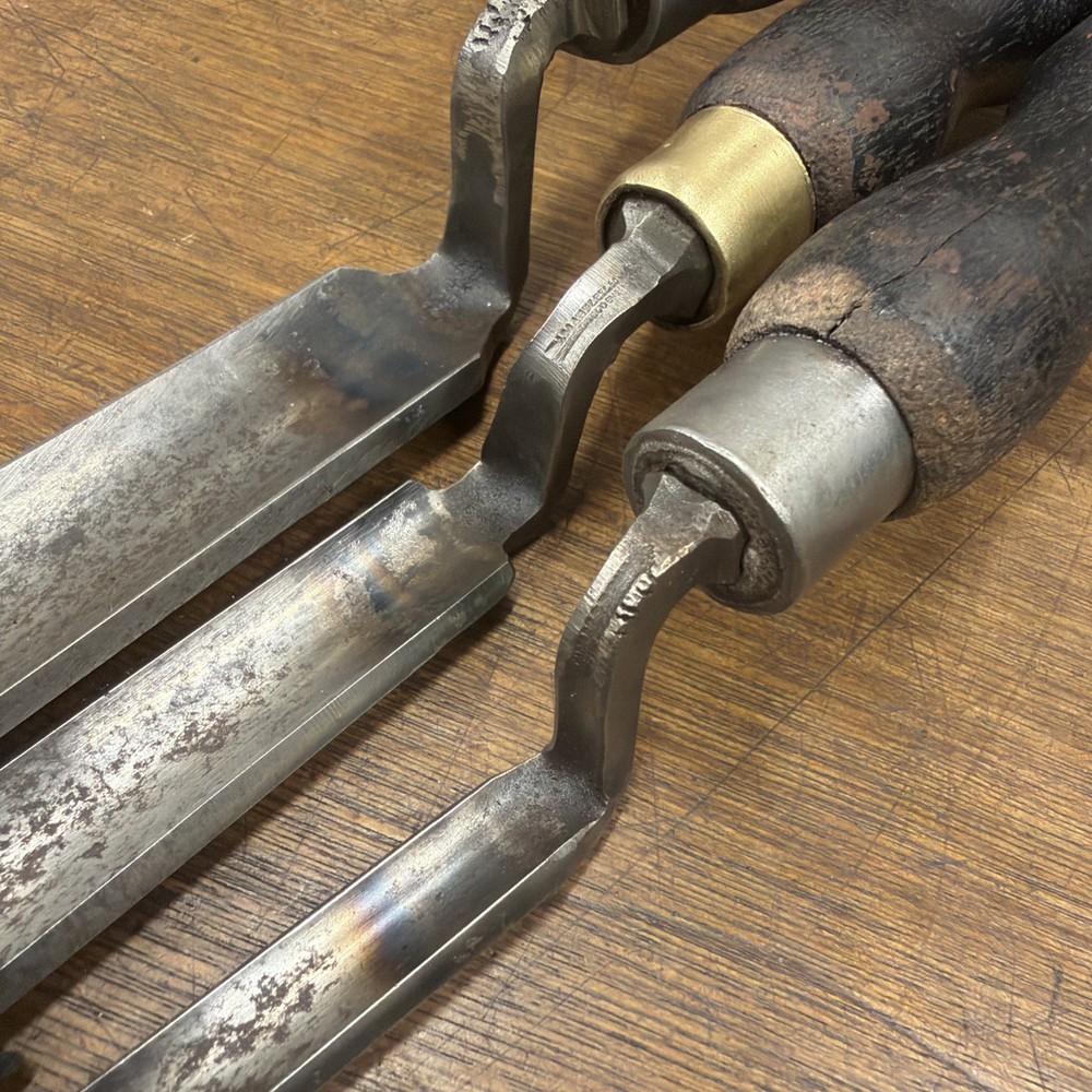Vintage Paring Gouges Job Lot - X9 Marples / Ward Etc