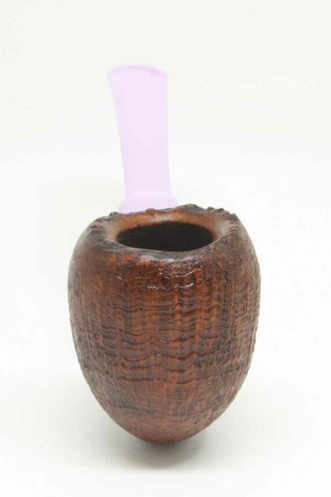 PIPEHUB - NEW! Mark Stout Bent Egg with Lavender Acrylic Stem