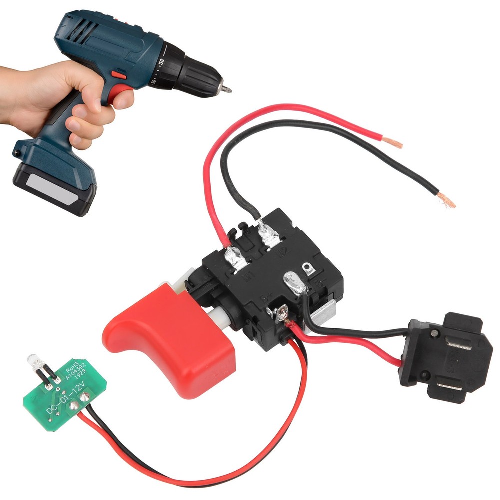 DCJZ1201 Drill Trigger Switch Drill Switch Electric Power Tool Switch Accessory