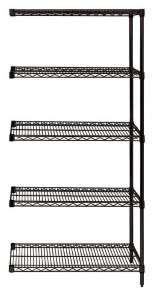 Quantum Storage Systems - AD54-1872BK-5 - WIRE 5 SHELF ADD-ON KIT BLACK 54in