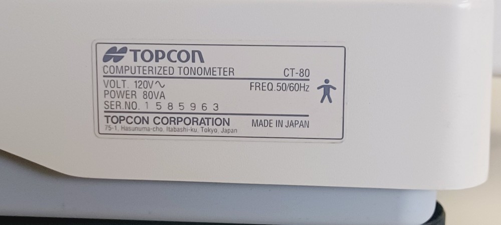 Topcon CT-80 Non Contact Tonometer NCT