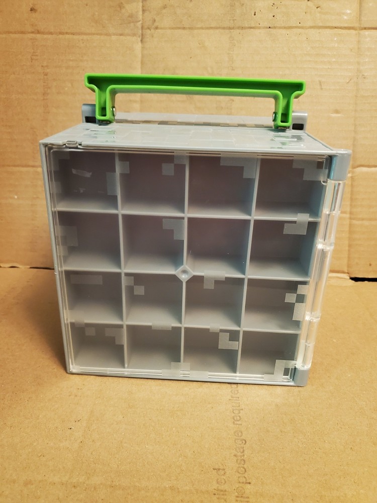 Minecraft Mini Figure Collector Case Stone Cube Playset Storage & Display Box.