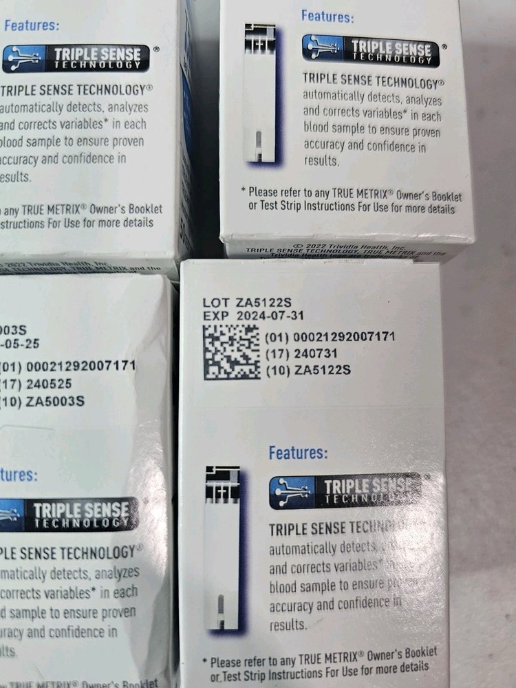 4x50ct True Metrix Test Strips Sealed - EXP. 2024