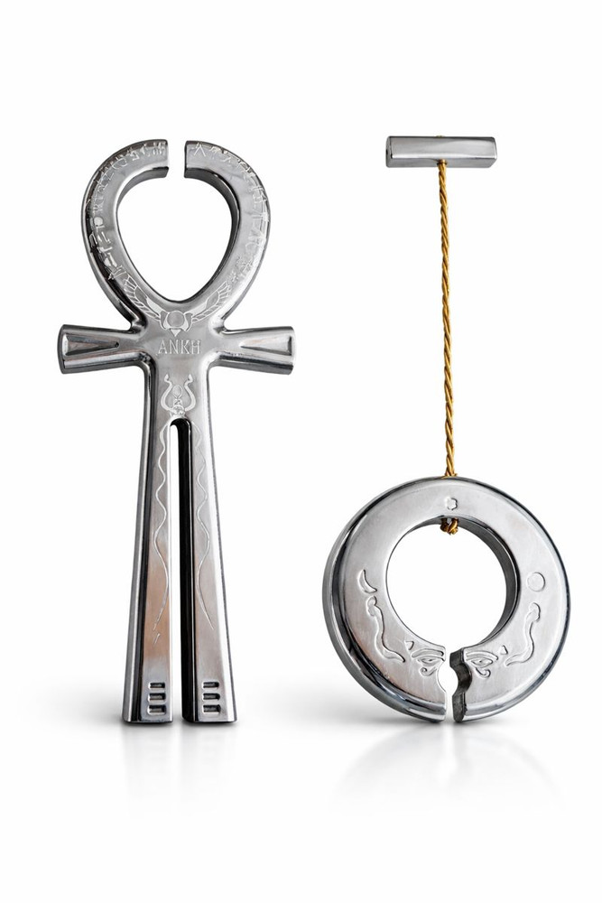 Ankh Tuning Fork & Solar Bell Set Sacred Sound Healing Tools